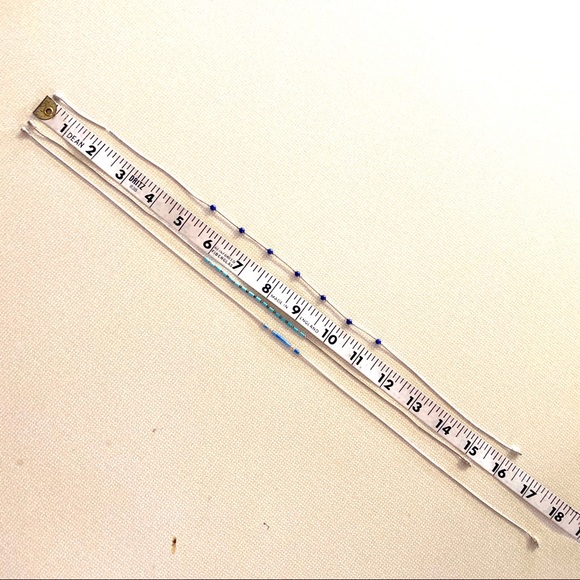 Liquid Silver & Lapis Lazuli Beaded Necklace - Picture 4 of 4